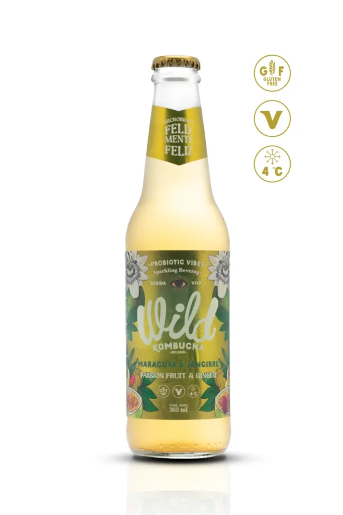 Maracuyá y Jengibre - Wild kombucha clásica